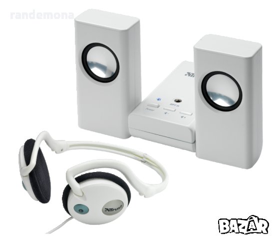 Преносими активни стерео колонки 2х1W RMS + слушалки, снимка 1