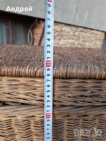 Стар плетен куфар, снимка 11 - Други ценни предмети - 44898519