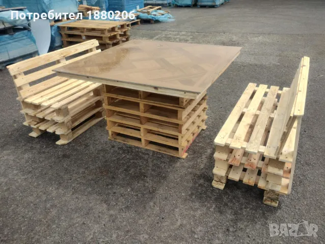 Градинска маса с две пейки , снимка 8 - Градински мебели, декорация  - 50244081