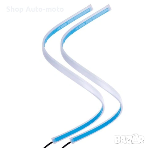 LED Дневни светлини Automat, гъвкави с вграден бягащ мигач 30см, снимка 3 - Аксесоари и консумативи - 53359160