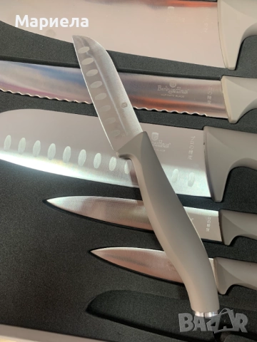 Комплект ножове, Berlinger Haus, BH2953 матово сив, снимка 7 - Прибори за хранене, готвене и сервиране - 51677825