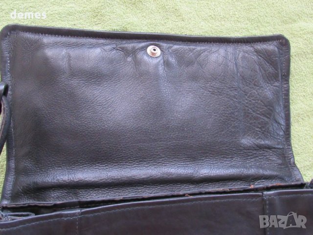  Дамска чанта в черно от естествена кожа, нова, снимка 3 - Чанти - 32503839