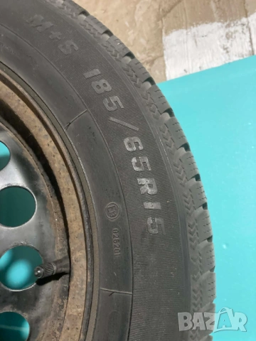 4 бр железни джант OPEL  за Опел 4x100 15 цола + подарък зимни гуми и тасове , снимка 6 - Гуми и джанти - 53393086