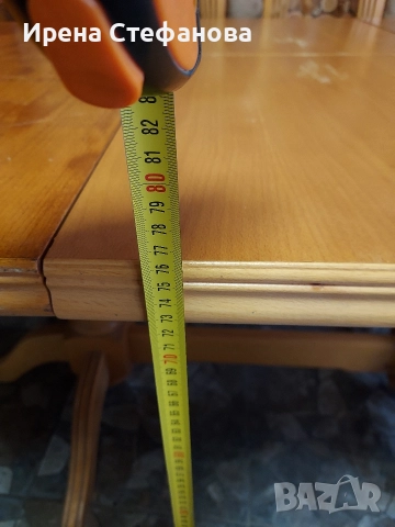 Трапезна маса от масив със шест стола, снимка 8 - Маси - 52678440