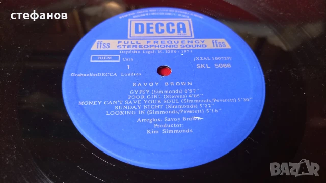 Дългосвиреща грамофонна плача SAVOY BROWN looking in, DECCA, снимка 5 - Грамофонни плочи - 51266067