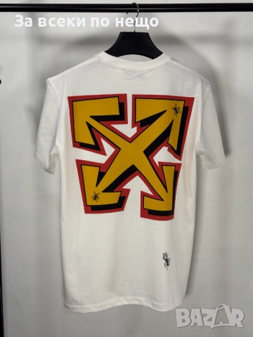 Off-White Мъжка Бяла Тениска👕Мъжка Блуза С Къс Ръкав В Бял Цвят Код V.B.14