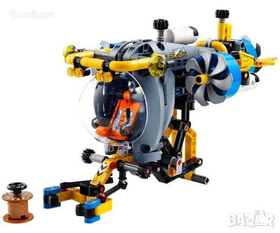 Конструктор LEGO® Technic 42201 - Дълбоководна изследователска подводница / 413 части, снимка 3 - Конструктори - 52343182