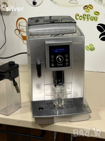 Кафемашина кафе автомат delonghi magnifica cappuccino с гаранция, снимка 4 - Кафемашини - 53376978