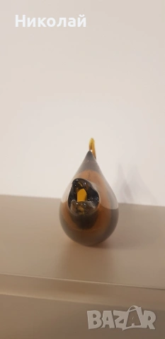 Риба-ваза от кафяво стъкло, снимка 5 - Антикварни и старинни предмети - 53226060
