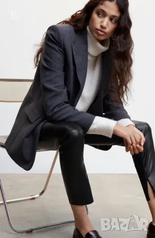 Кожен панталон slim, снимка 5 - Панталони - 49897454