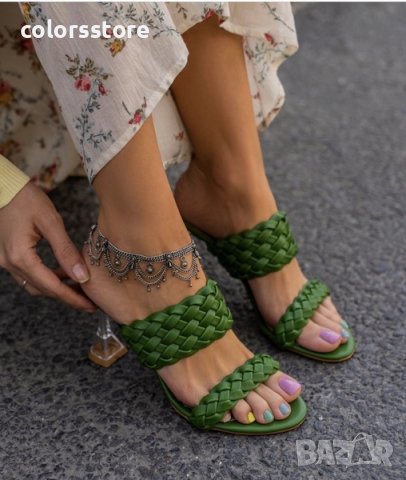 Чехли на ток - зелени - 358