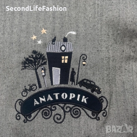 Дамско сако Anatopik двулицево винтидж стил размер M, кадифено, памучно, снимка 6 - Сака - 52262535