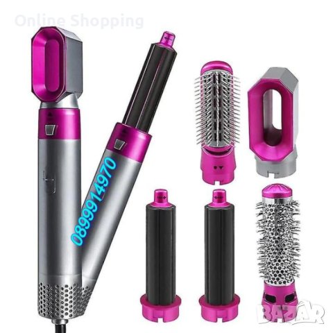 Многофункционална четка за коса с горещ въздух 5 в 1, снимка 6 - Продукти за коса - 40445795