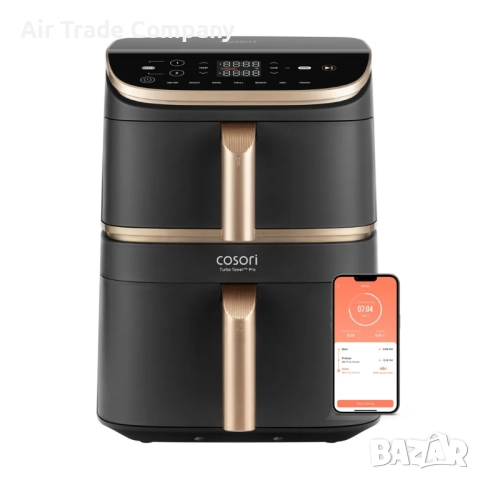 Фритюрник с горещ въздух Cosori Turbo Tower Pro CAF-DC123S, снимка 18 - Фритюрници - 51680170