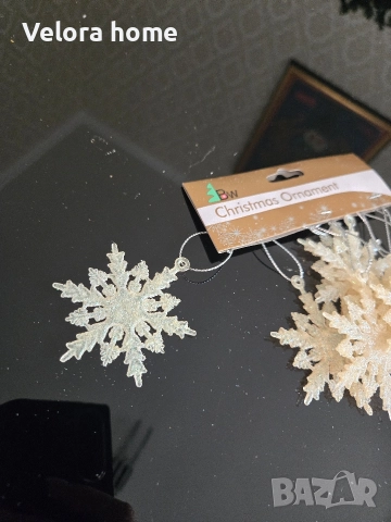 Декоративни снежинки , снимка 2 - Декорация за дома - 52920732