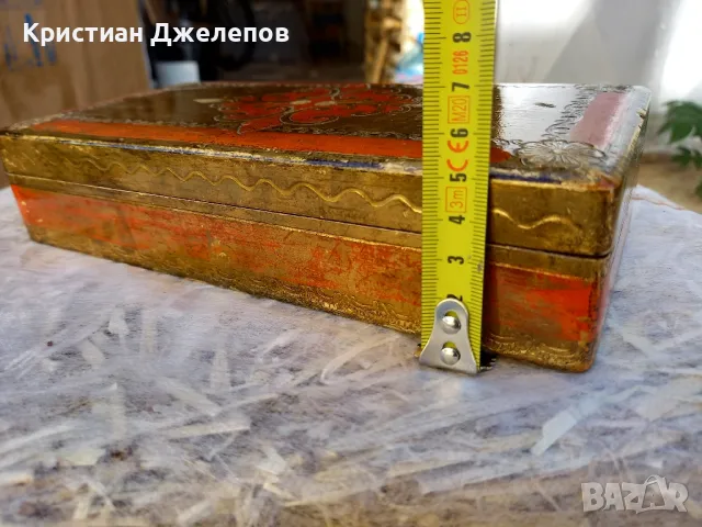Старинна дървена кутия, снимка 7 - Антикварни и старинни предмети - 47472453