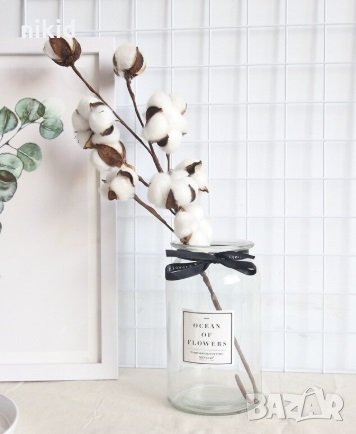 клон клонка клонки клони Натурален памук за аранжиране украса декор изкуствени цветя, снимка 2 - Изкуствени цветя - 28182285