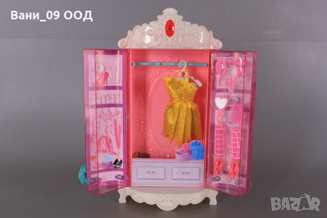 Кукла Барби с гардероб, тоалетка и аксесоари, снимка 3 - Кукли - 35132062