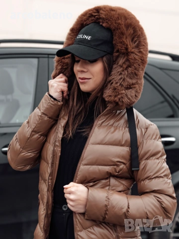 Дамско ватирано зимно яке с качулка CRYSTAL, 3цвята , снимка 8 - Якета - 47582157