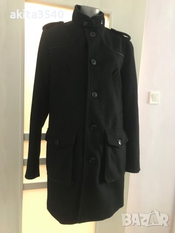 Черно мъжко палто, снимка 5 - Палта - 34194057