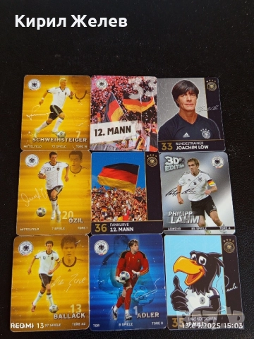 Колекционерски картички на футболисти ШВАЙНЩАЙГЕР,БАЛАК, ФИЛИП ЛАН, ЙОАКИМ ЛЬОВ 50997