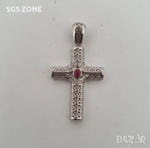 Оригинален Сребърен Кръст, снимка 4 - Колиета, медальони, синджири - 49893198