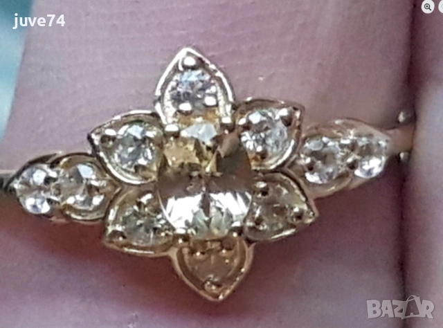 СРЕБЪРЕН ПРЪСТЕН С ИМПЕРАТОРСКИ ТОПАЗ (БРАЗИЛИЯ), снимка 5 - Пръстени - 52906812