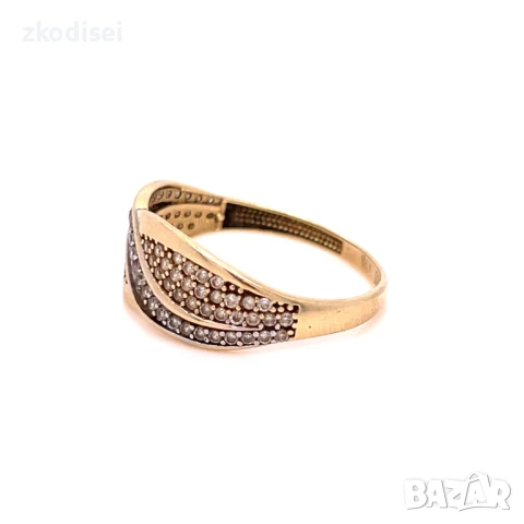 Златен дамски пръстен 1,89гр. 14кр. проба:585 размер:57 модел:33069-1, снимка 2 - Пръстени - 51040063