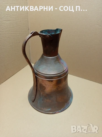 Стара Масивна Медна Бакърена Кана За Вино 3.8лт., снимка 3 - Антикварни и старинни предмети - 50887319