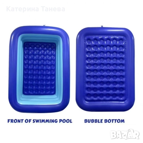 Голям удебелен надуваем басейн за дома – идеален за бебета, деца и възрастни, снимка 2 - Басейни и аксесоари - 51547713
