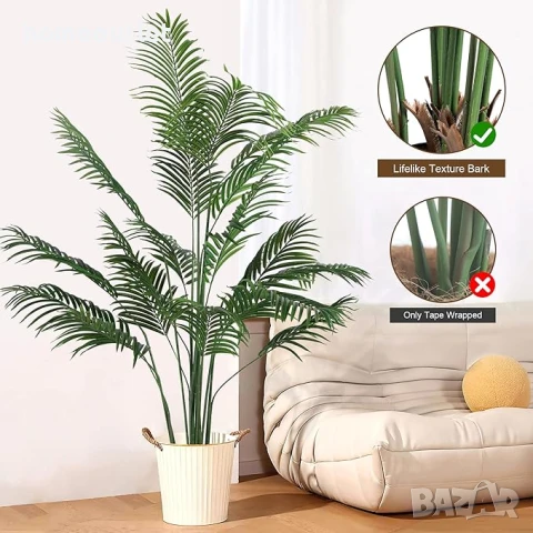 ПРОМОЦИЯ Изкуствено палмово дърво с реалистичен вид, к-т от 2бр, 159см A-GE23016, снимка 5 - Изкуствени цветя - 50949391