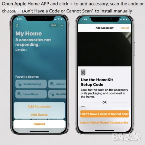 ATHOM Homekit Интелигентен Стенен Превключвател за осветление с два бутона, снимка 14 - Друга електроника - 48053842