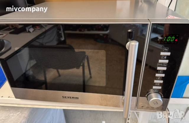 Микровълнова фурна Severin MW 9722,Грил и Конвекция, 800W-1350W, 20 L, Инокс, снимка 7 - Микровълнови - 53232815