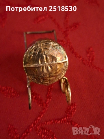 Сребърна миниатюрна количка, снимка 6 - Антикварни и старинни предмети - 52806850