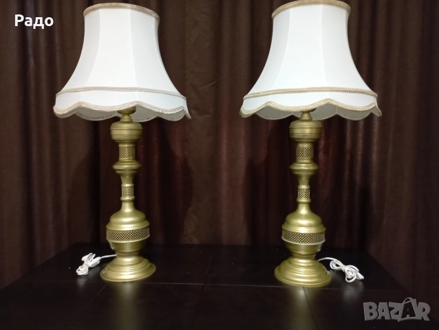 Комплект от две големи старинни лампи - лампа