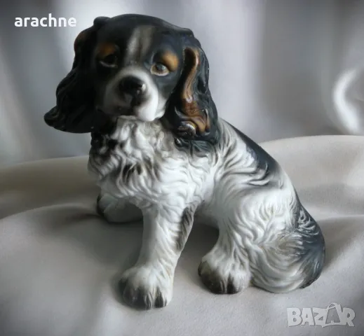 Порцеланова фигура на Кинг Чарлз шпаньол, Великобритания, снимка 1