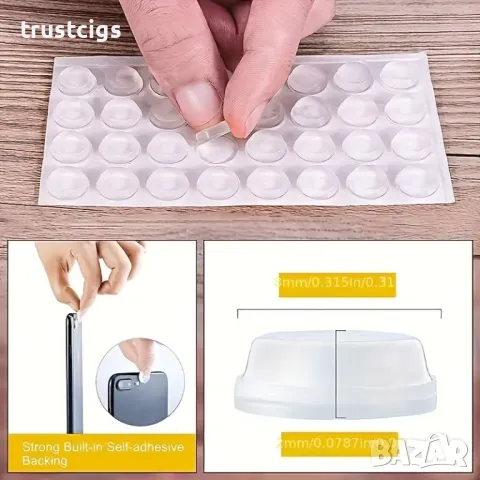 Силиконови буферчета за врати и мебели – 100 броя, снимка 4 - Други стоки за дома - 47390030