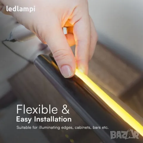 LED лента COB 220V IP65 286LED Неутрално Бяла Светлина 50m/ролка, снимка 4 - Лед осветление - 48282410