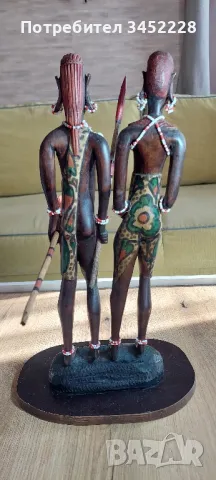 дърворезба Африка за колекционери височина 40см , снимка 5 - Антикварни и старинни предмети - 49223024