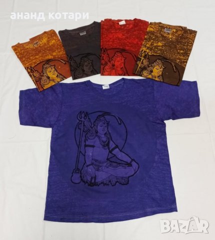Индийски ръчно рисувани тениски- памук, снимка 11 - Тениски - 36599695