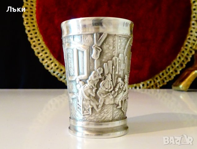 Чаши от калай за ракия Kassack. , снимка 3 - Антикварни и старинни предмети - 37654453