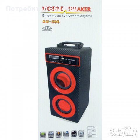 Колона с радио, MP3 от флашка или карта памет и Блутут, снимка 2 - Bluetooth тонколони - 40113371