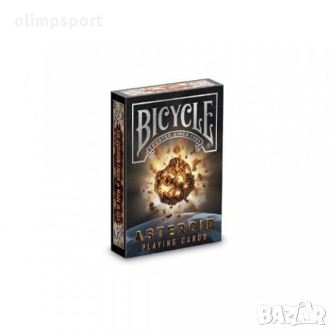 Карти за игра Bicycle Asteroid  В релефна кутия с печат от сребристо фолио.  Върху специален високок, снимка 1 - Карти за игра - 28249061