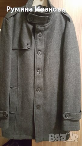 Дебело сиво палто, снимка 1 - Палта - 38877596
