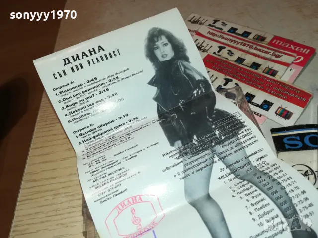 ДИАНА-СЪН ИЛИ РЕАЛНОСТ-КАСЕТА 1612241458, снимка 4 - Аудио касети - 48366691