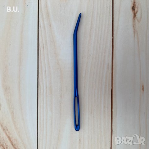 Игла алуминиева за пришиване на плетива с голямо ухо - 1 брой, снимка 2 - Други - 43019855