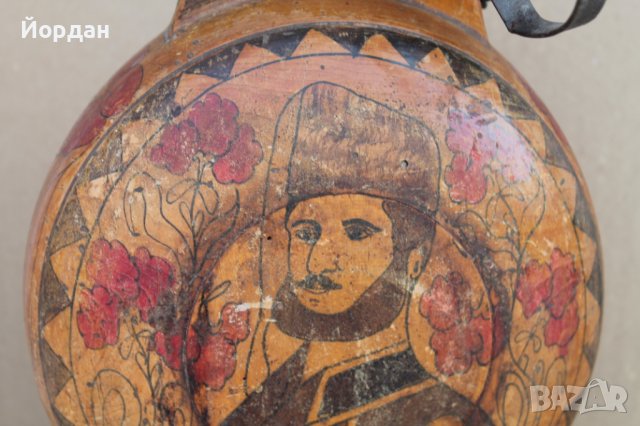 Дървена бъклица Ст. Караджа , снимка 3 - Антикварни и старинни предмети - 37856076