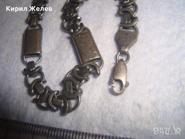 УНИКАЛНО РЯДКА СРЕБЪРНА ВИНТИДЖ ГРИВНА ОКСИДИРАНО " ЧЕРНО " СРЕБРО 925 ПРОБА РЕТРО АРТ ПЛЕТКА 32519, снимка 7 - Гривни - 38323665