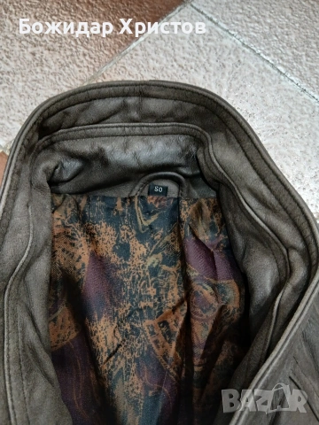 Мъжко кожено яке – естествена кожа, размер XL, снимка 4 - Якета - 53035220