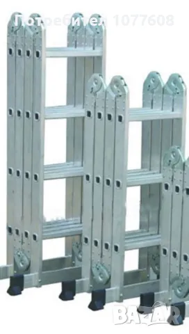 ПРОФЕСИОНАЛНА ТРИРАМЕННА АЛУМИНИЕВА СТЪЛБА 12.20 метра, снимка 17 - Други машини и части - 48161493